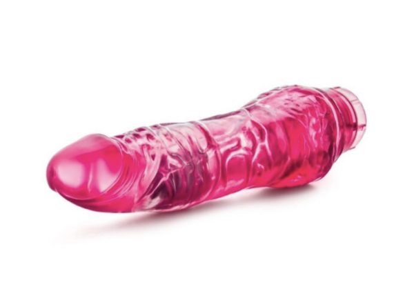 B Yours - Vibe 07 Realistic Vibrator Jelly Waterproof Blue 8.5 Inch - Imagen 2
