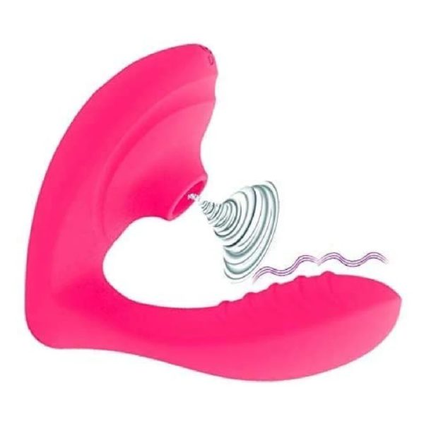 Voodoo - Beso Plus Succión Vibrador - PINK - Imagen 2