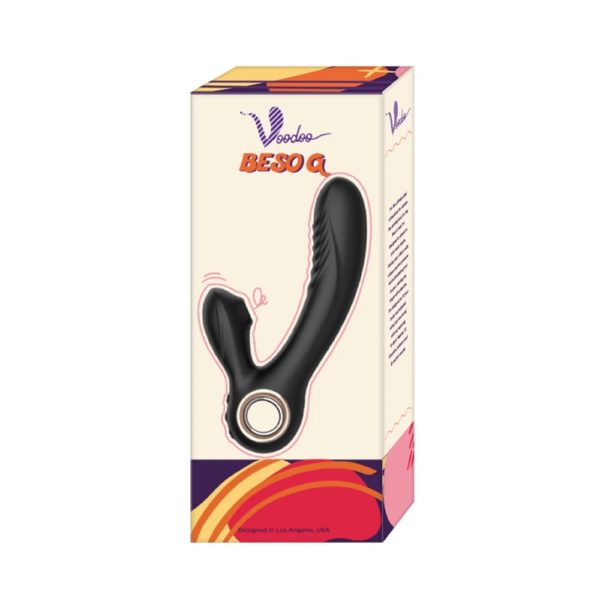 Voodoo Beso succión Vibrador - Negro - Imagen 4