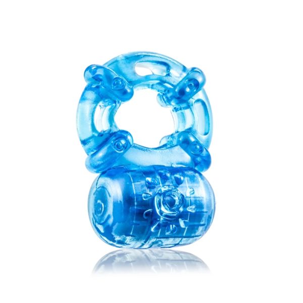 Stay Hard Reusable 5 Function Vibrating Cock Ring - Blue - Imagen 2