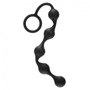Kinx Onyx Anal Beads Flexible Silicone Black