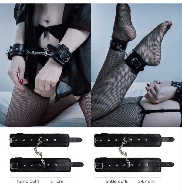 Kit BDSM - 10 piezas (rojo/negro) - Imagen 4