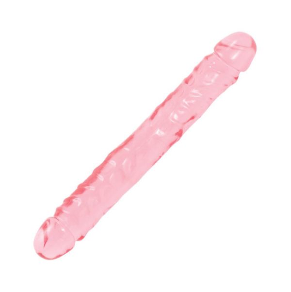Crystal Jellies - 12 Inch Jr. Double Dong - Pink