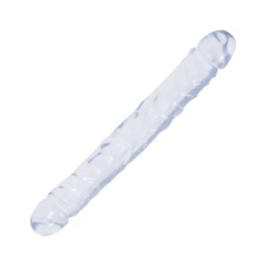 Crystal Jellies - 12 Inch Jr. Double Dong - Clear