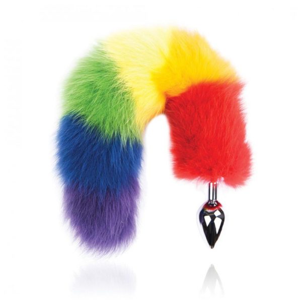 Rainbow Foxy Tail Butt Plug