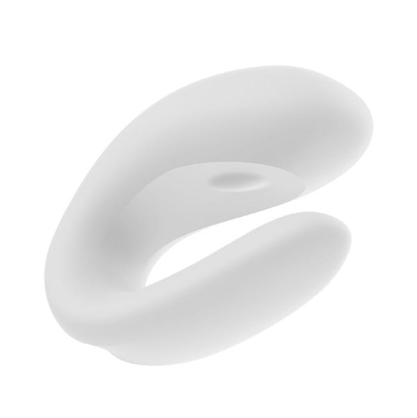 Satisfyer Double Joy Rechargeable Silicone Dual Stimulating Vibrator - White - Imagen 2