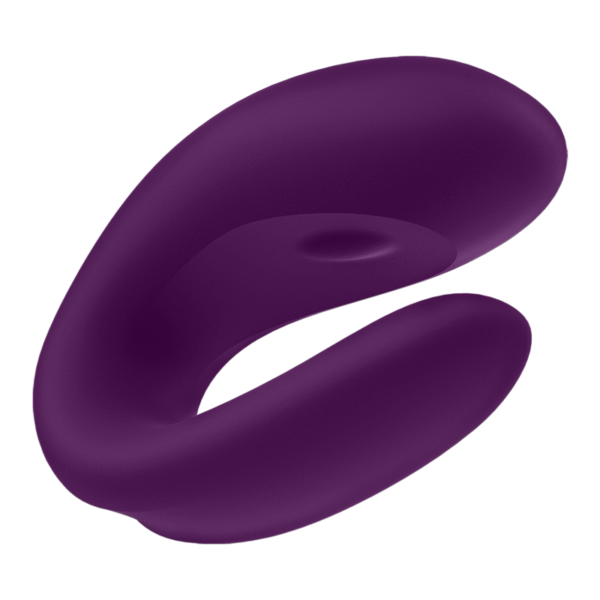 Satisfyer Double Joy Rechargeable Silicone Dual Stimulating Vibrator - Purple - Imagen 2