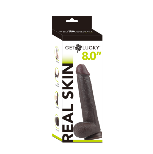 GET LUCKY REAL SKIN 8” - DARK BROWN - Imagen 2
