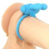 Neon Rabbit Vibrating Cock Ring in Blue - Imagen 5