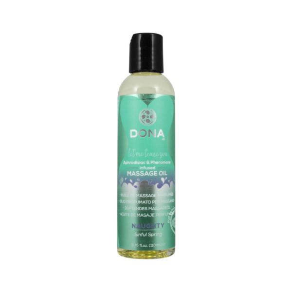 Dona Aphrodisiac & Pheromone Infused Massage Oil Naughty Sinful Spring 4.25oz