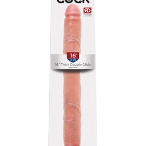 King Cock 16" Thick Double Dildo - Light
