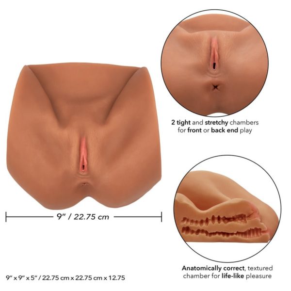 Stroke It Life-size Pussy- Brown - Imagen 4