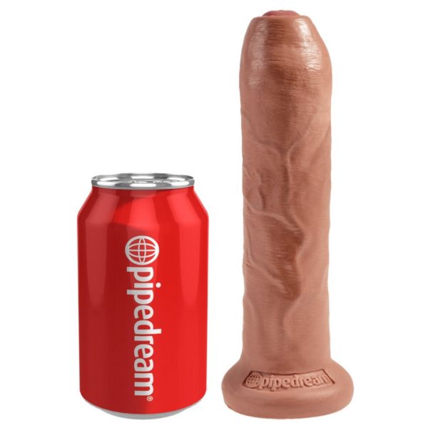 King Cock Uncut Cock Dildo 7in - Tan - Imagen 3