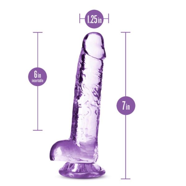 Naturally Yours - 7" Crystalline Dildo - Amethyst - Imagen 4