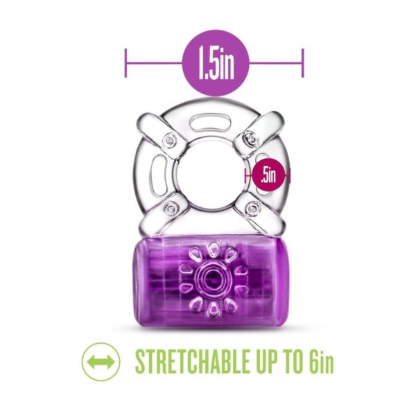 Play With Me - One Night Stand Vibrating C-Ring - Purple - Imagen 3