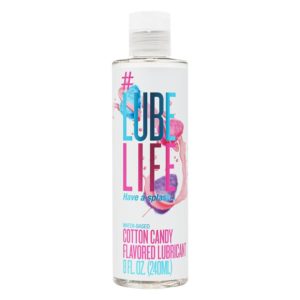 #LUBELIFE Lubricante a base de agua con sabor de algodón de azúcar, 8 Onz. (240ml)