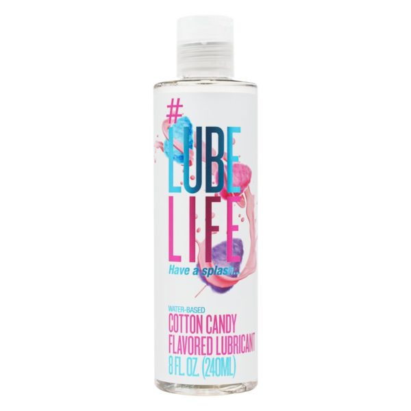 #LUBELIFE Lubricante a base de agua con sabor de algodón de azúcar, 8 Onz. (240ml)
