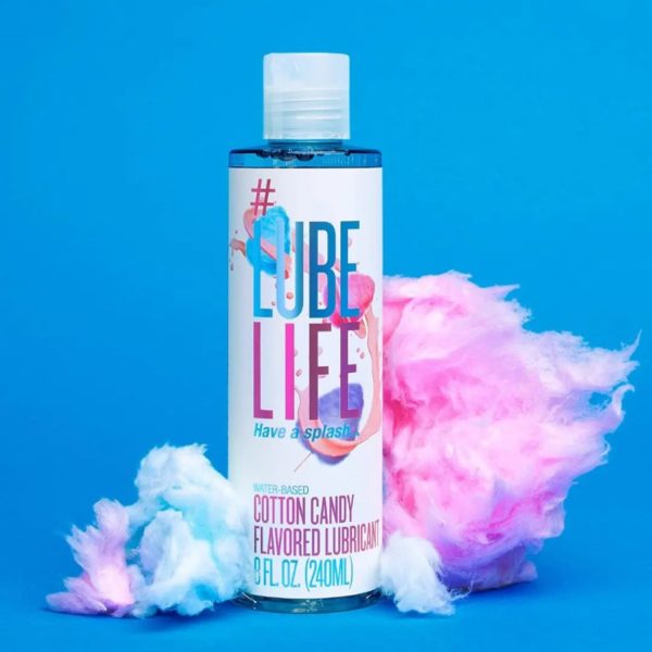 #LUBELIFE Lubricante a base de agua con sabor de algodón de azúcar, 8 Onz. (240ml) - Imagen 3