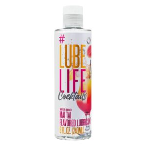 #LUBELIFE Lubricante a base de agua con sabor a Mai Tai cocktail, 8 Onz. (240ml)