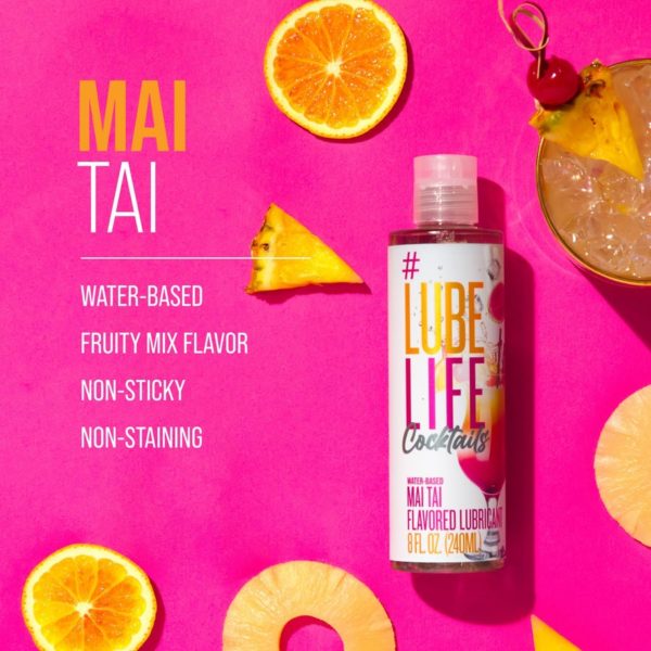 #LUBELIFE Lubricante a base de agua con sabor a Mai Tai cocktail, 8 Onz. (240ml) - Imagen 3
