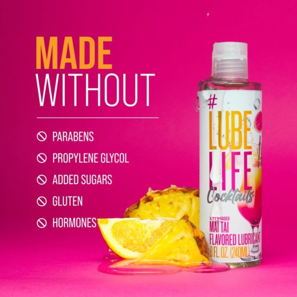 #LUBELIFE Lubricante a base de agua con sabor a Mai Tai cocktail, 8 Onz. (240ml) - Imagen 4
