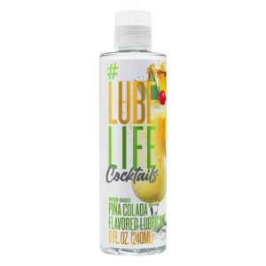 #LUBELIFE Lubricante a base de agua con sabor a Piña Colada Cocktail, 8 Onz. (240ml)
