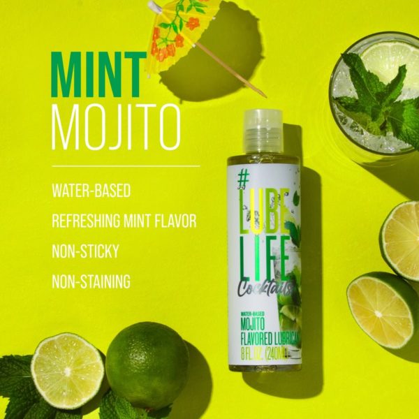 #LUBELIFE Lubricante a base de agua con sabor a Mojito Cocktail, 8 onzas (240ml) - Imagen 3