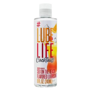 #LUBELIFE Lubricante a base de agua con sabor Sexo en la Playa, Cocktail, 8 onzas (240ml)