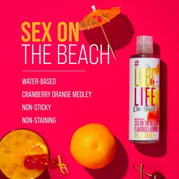 #LUBELIFE Lubricante a base de agua con sabor Sexo en la Playa, Cocktail, 8 onzas (240ml) - Imagen 3