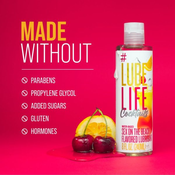 #LUBELIFE Lubricante a base de agua con sabor Sexo en la Playa, Cocktail, 8 onzas (240ml) - Imagen 4