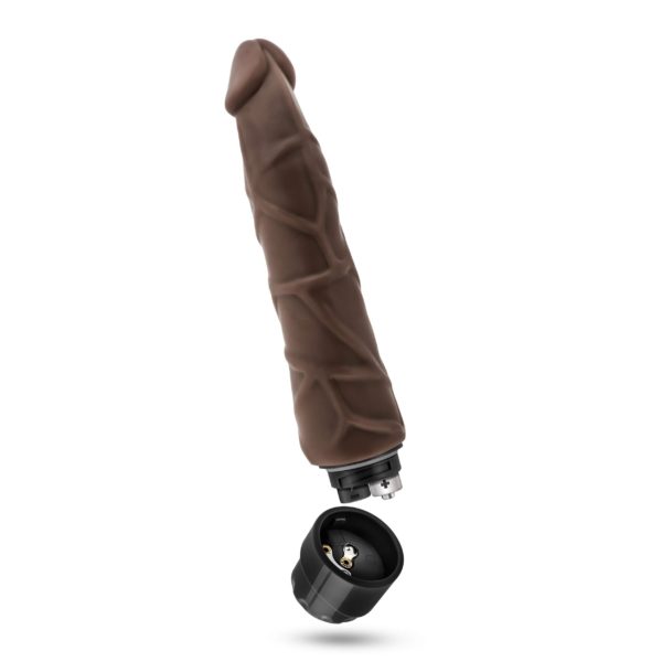 Dr. Skin Cock Vibe 1 Realistic Vibrator Splashproof Chocolate 9 Inch - Imagen 4