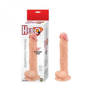 HERO 10″ STRAIGHT COCK- VAINILLA