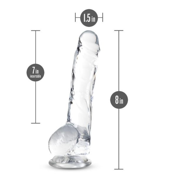 Naturally Yours - 8" Crystalline Dildo - Diamond - Imagen 2