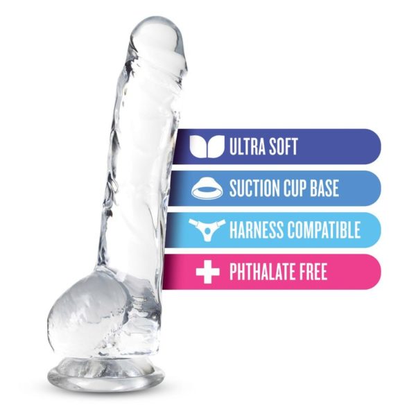 Naturally Yours - 8" Crystalline Dildo - Diamond - Imagen 3