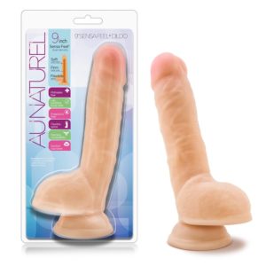 Au Naturel - 9" Sensa Feel Dildo - Beige