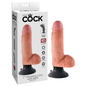 King Cock 7" Vibrating Cock with Balls