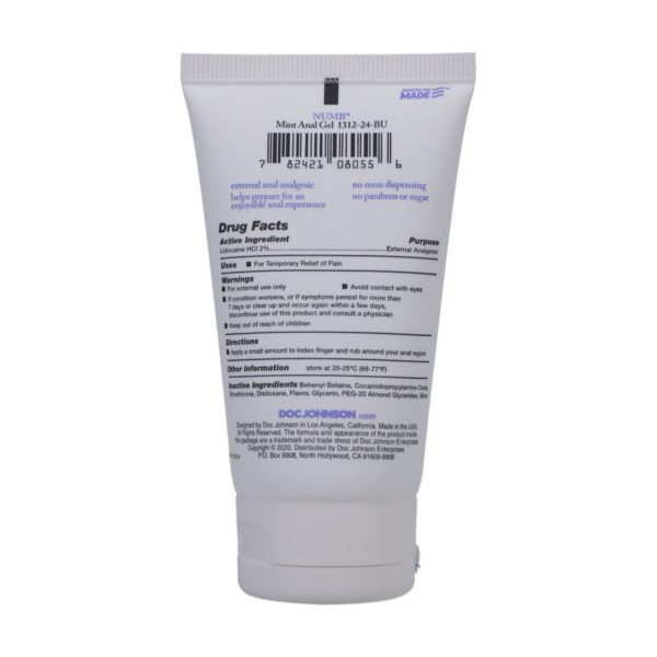 Intimate Enhancements - Numb - Anal Gel - Mint 2 oz. - Imagen 2