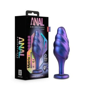 Anal Adventures Matrix - Bumped Bling Plug - Sapphire