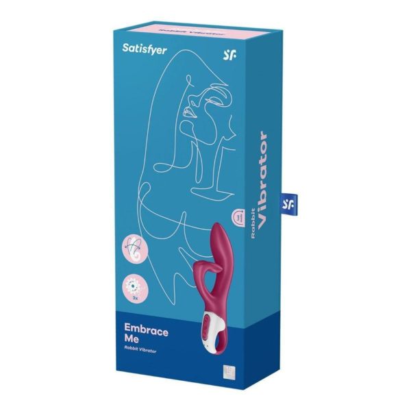 Satisfyer Embrace Me Silicone Rechargeable Vibrator with Clitoral Stimulation - Berry - Imagen 3