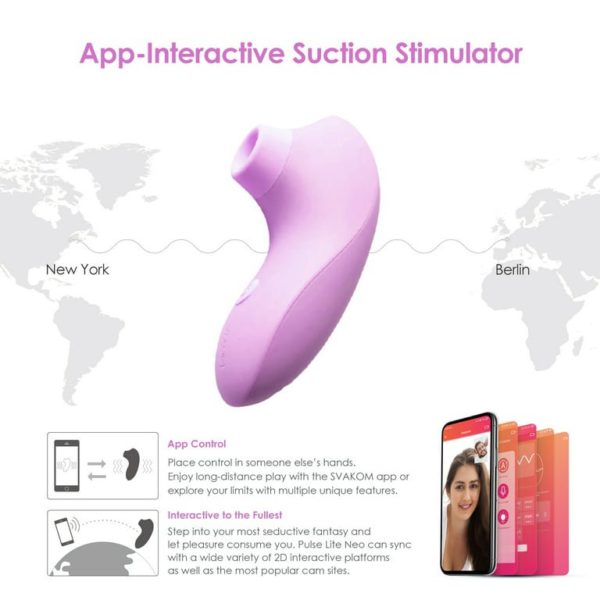 SVAKOM PULSE LITE NEO INTERACTIVE SUCTION STIMULATOR PALE ROSETTE - Imagen 3