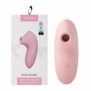 SVAKOM PULSE LITE NEO INTERACTIVE SUCTION STIMULATOR PALE ROSETTE